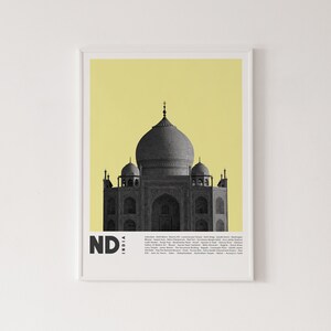New Delhi poster, Taj Mahal print, high quality print, home decor, wall art, contemporary poster, gallery wall, art print