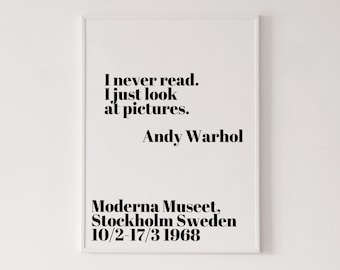 Andy Warhol Quote Etsy