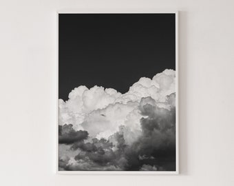 Abstract cloud print, modern art, black and white photo, abstract photography, cloudscape print, scandi home decor, cloud photograph