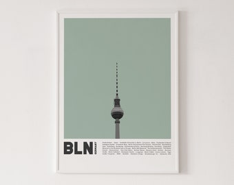 Berlin Poster, hochwertiger Druck, Wohnkultur, Wandkunst, zeitgenössisches Poster, Galeriewand, Kunstdruck