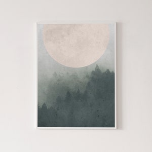 Forest sunset poster, high quality print, home decor, wall art, contemporary poster, gallery wall, art print