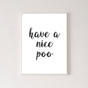 Have a nice poo poster, high quality print, home decor, wall art, contemporary poster, gallery wall, art print