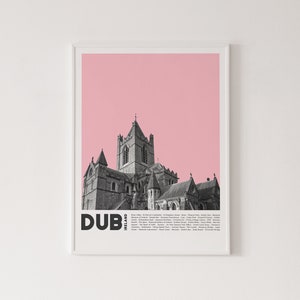 Dublin poster, high quality print, home decor, wall art, contemporary poster, gallery wall, art print