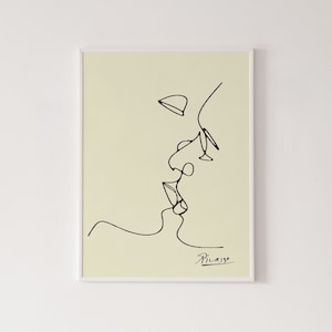 Pablo Picasso - The Kiss poster, high quality print, home decor, wall art, contemporary poster, gallery wall, art print