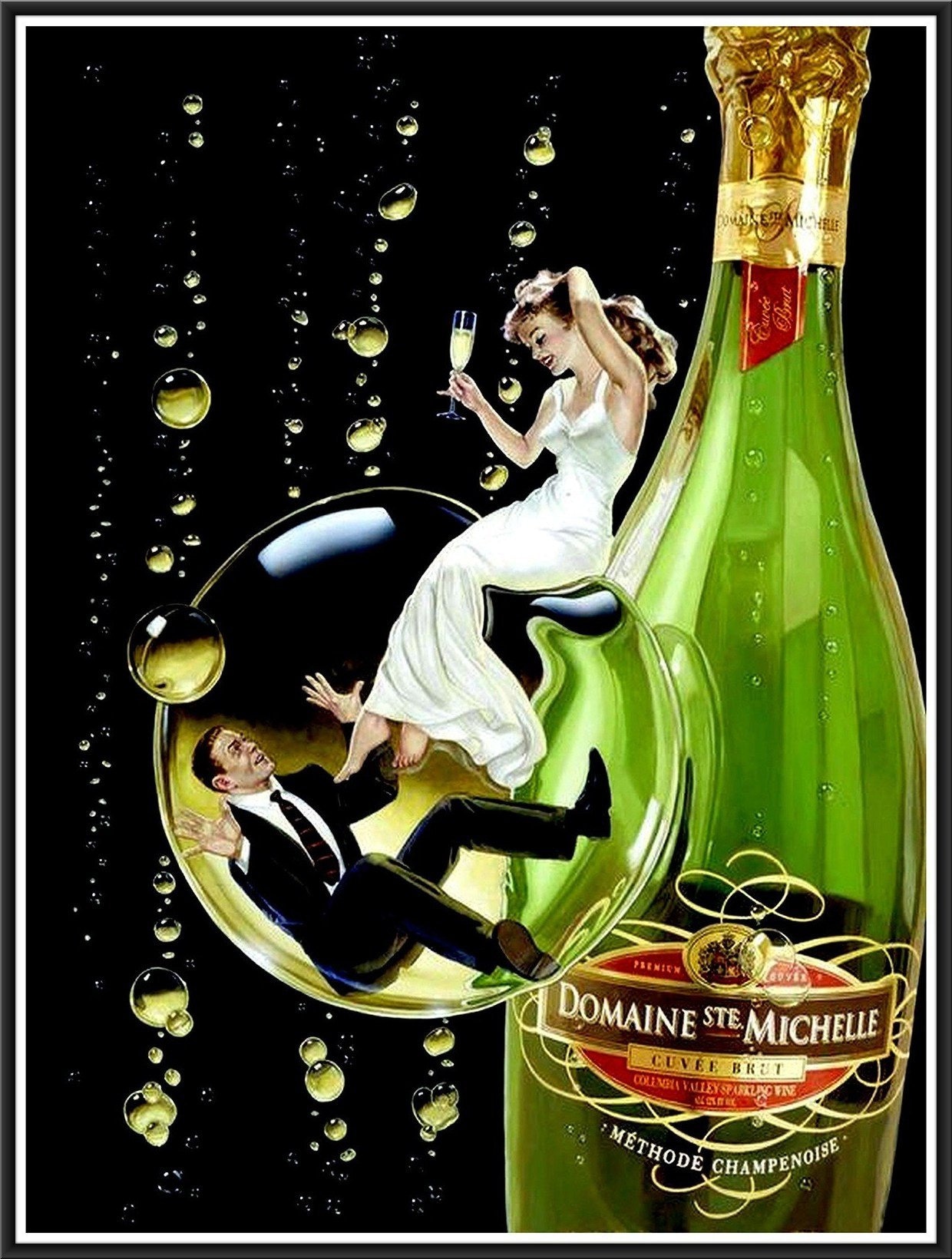 Vintage Domaine Ste. Michelle Poster, Classic Advertising Print, Alcohol  Poster, High Quality Art, Home Decor, Wall Art, Gallery Wall - Etsy, image size:1240x1640