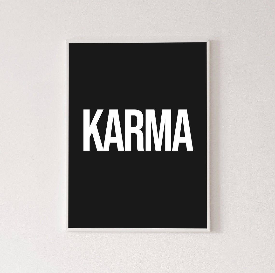 Karma poster high quality print home decor wall art Etsy