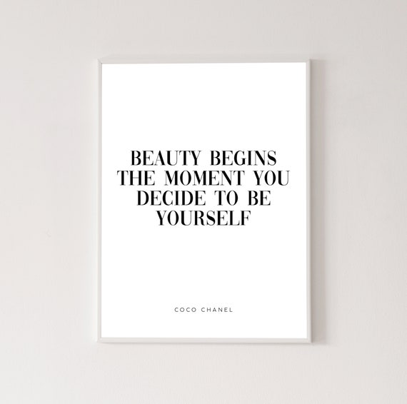 Chanel Artwork Coco Chanel Beauty Quote Poster High Quality 