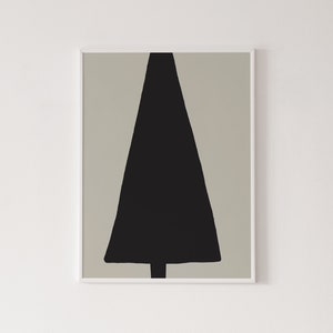 Minimal tree poster, high quality print, home decor, wall art, contemporary poster, gallery wall, art print, Christmas print, Christmas tree