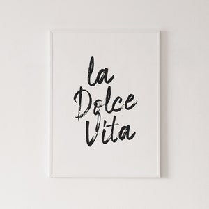 La Dolce Vita poster, high quality print, home decor, wall art, contemporary poster, gallery wall, art print