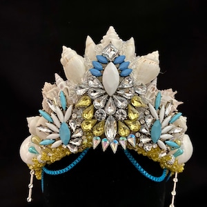 Mermaid Crown, Adult Mermaid Crown, Seashell Crown, Beach Crown, Festival Crown, Costume Crown, Mermaid Costume, Seashells, Cosplay, Gift