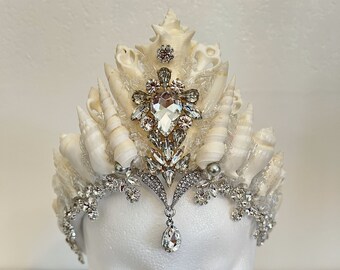 Mermaid Crown, Adult Mermaid Crown, Seashell Crown, Crown, Festival Crown, Beach Crown, Mermaid Costume, Seashell Headpiece, Cosplay