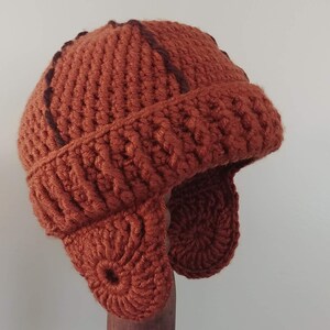 PDF Crochet Pattern Vintage Style Leatherhead Football Helmet