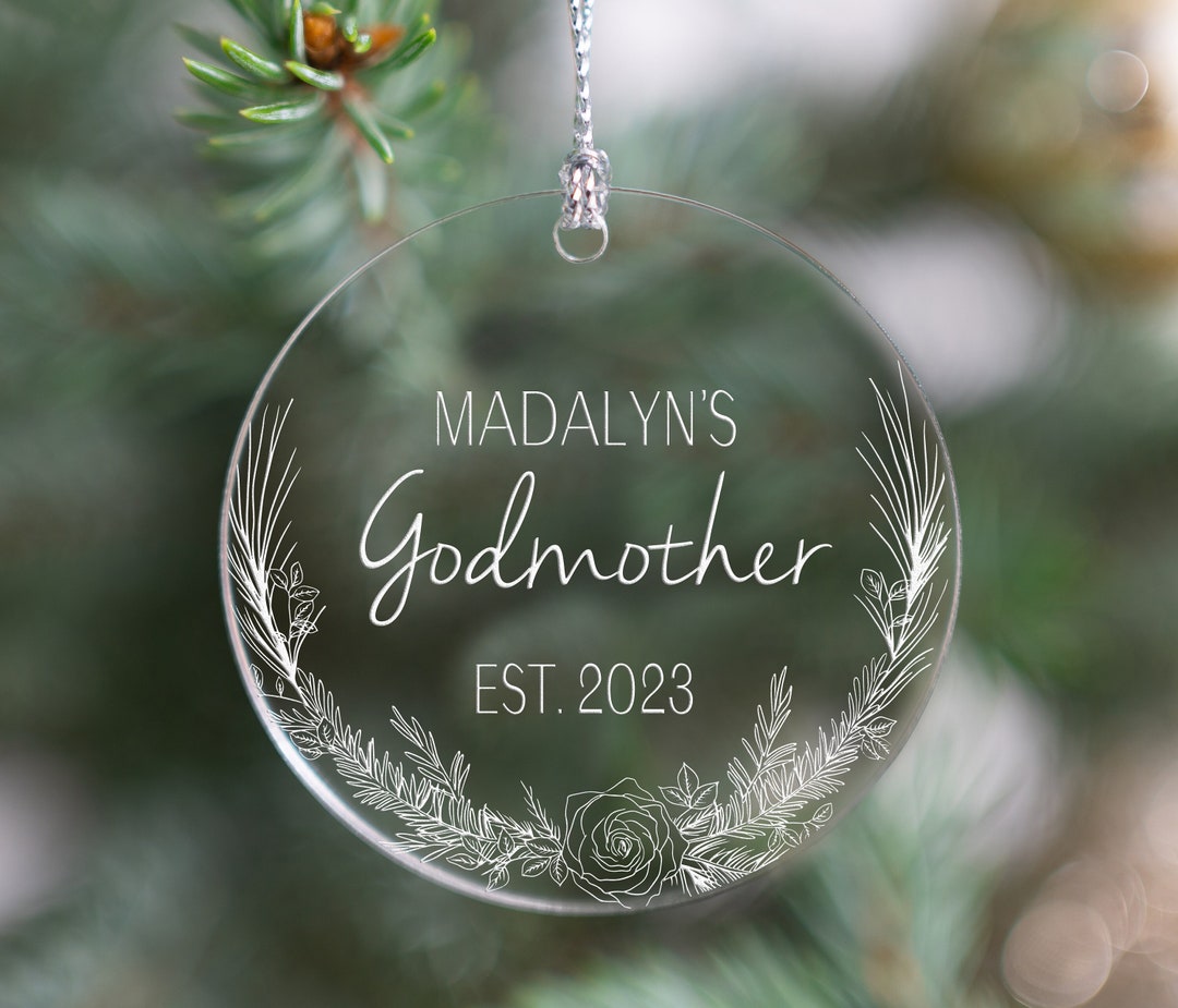 Godmother Ornament, Custom Ornament Gift for Godparents, Godfather