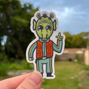 Greedo Aufkleber | KOSTENLOSER VERSAND | Wetterfester | Star Wars | Kopfgeldjäger | Vinyl