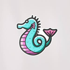 Seahorse Decal | FREE US Shipping | Weatherproof | Vinyl | Ocean | Bright | Durable | Sea