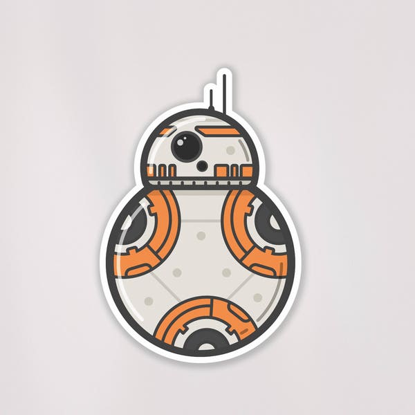 BB-8 Decal | Star Wars | Weatherproof | Free US Shipping | Vinyl Sticker