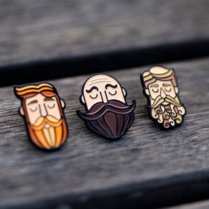 Movember No Shave November Enamel Pins Soft Enamel image 1