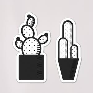 Calcomanía de Cactus (Cactus Decal) Envío GRATUITO DE EE. UU. Resistente a la intemperie ? Cactus ? Suculento Medio tono ? Sedum Vinilos ? Jardín