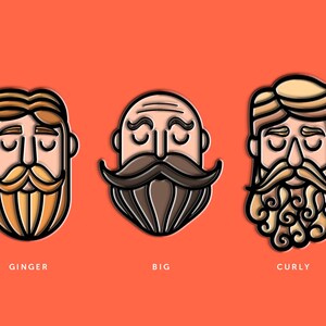 Movember No Shave November Enamel Pins Soft Enamel image 2