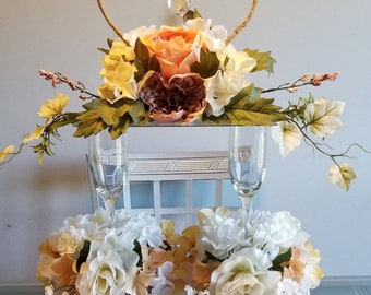 Hearts & Flowers Two-Tier Centerpiece