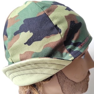 Camo Custom Cotton Reversible Welding Cap Lined Welders Beanie Hat Weld Hood Hardhat Helmet Liner Headwear Welding Accessory Gift for Welder