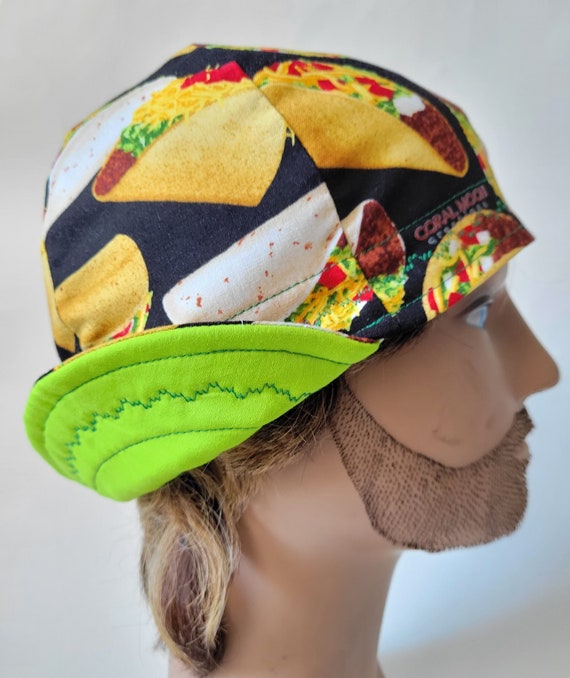 Gorra de soldadura de taco, sombrero de soldador de algodón