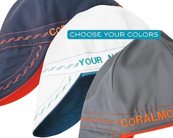 Personalized Cotton Welding Cap: Reversible Lined Beanie Welder Hood Accessory Custom Headwear Gift for Tradesmen Hardhat Liner Panel Cap