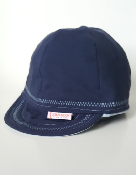 Blue Paisley//Black Bikers Caps Welders Hats Welding Cap Cotton.