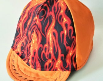 Handmade Flames Welding Biker Cap Hat 6 Panel Handmade Flames Welding Biker Cap Hat 6 Panel