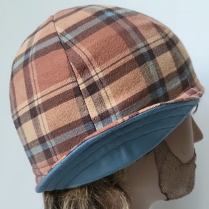 Winter Welding Cap Plaid Custom Welders Hat Reversible Weld Headwear Soft Brim Panel Hat Hood Hardhat Helmet Liner Gift for Welder Accessory