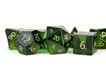 Zircon Glass Birthstone dice: August- Peridot