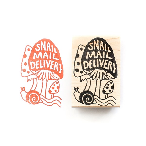 Snail Mail Delivery Rubber Stamp, Snail Mail Stamp, Pen Pal Stamp, Envelope Art Stamp
