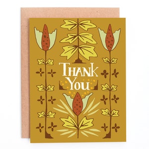 Floral Folk Art Dank u, dank u Lange Folk Bloemen