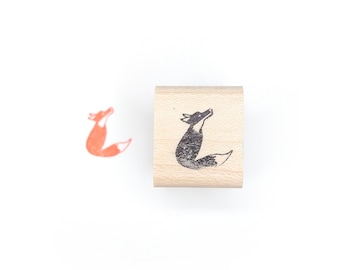 Fox Mini Stamp, Forest Animal Rubber Stamp
