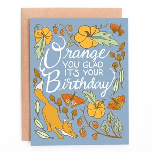 Orange vous heureux C’est votre anniversaire, anniversaire en plein air, anniversaire d’automne, anniversaire Fox