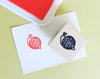 Snail Mail Rubber Stamp, Snail Stamp, Mail Stamp