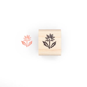 Abstract Flower Mini stamp, Folk art floral Rubber Stamp