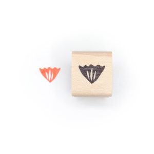 Folk Art Flower Mini Stamp, Rubber Stamp, Floral Rubber Stamp