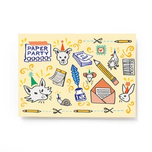 Papier Party Postkarte, Tier und Briefpapier Postkarte, Briefpapier Liebe Postkarte