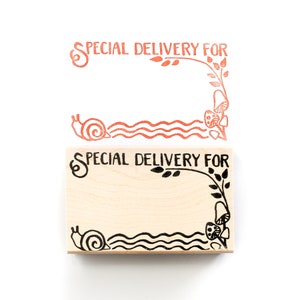 Sello de goma de entrega especial, sello de dirección, sello de sobre