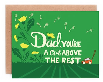 You're a Cut Above the Rest Father's Day Card, Funny Fathers Day Card