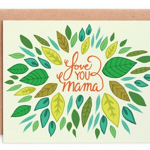 Te amo mamãe, cartão de dia das mães, cartão positivo de dia das mães, natureza dia das mães