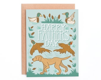 Happy Father's Day, Duck and Pheasant Fathers Day Card