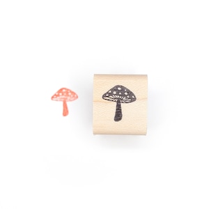 Ministempel paddestoel, rubberstempel bospaddestoel, paddenstoelstempel