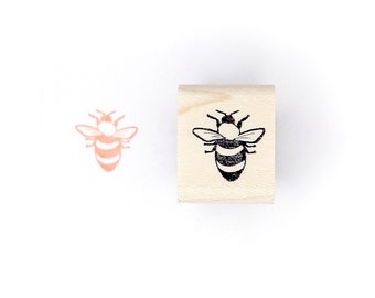 Honey Bee Rubber Stamp, Mini Bee Rubber Stamp, Pollinator Mini Stamp
