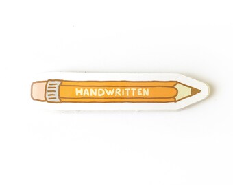 Handwritten Pencil Vinyl Sticker