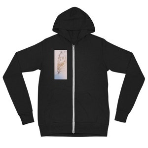 Grim Reaper Hoodie, Hand Drawn Skull Design, Black Pullover Sweatshirt, Gothic Clothing, Halloween Gift for Him or Her