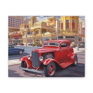 1932 Ford Coupe Canvas Print, Vintage Car Wall Decor, Classic Car Picture, Nostalgic Art Canvas Gallery Wraps