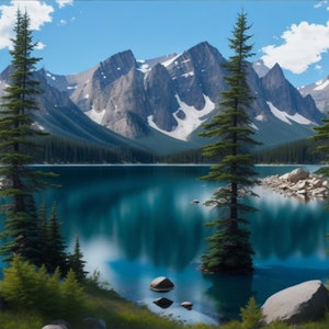 Scène de montagne imprimable, décoration murale Nature, impression numérique, Art du paysage, téléchargement immédiat