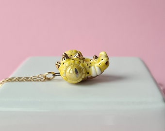 Porcelain Crocodile Necklace, Cute alligator charm, Reptile jewelry, Animal head pendant, Lizard charm, Ceramic animal necklace, Girls gift